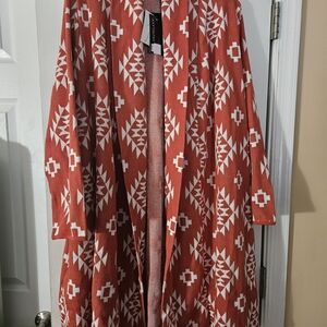 Antthony Vibrant Red and White Knit Sweater